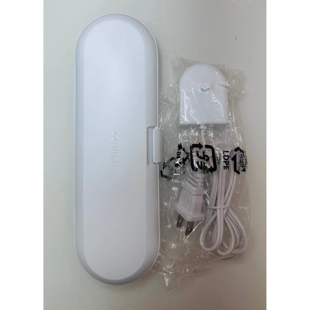 Philips Sonicare Travel Case and HX6100 Charging Base White Replacement Set